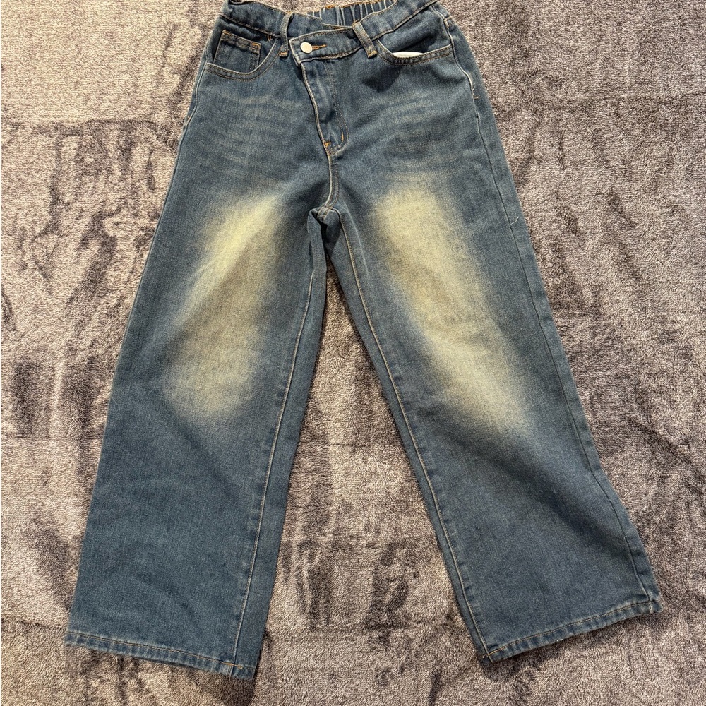 SHEIN Girls Blue Denim Jeans Size 10Y NWOT Elastic Waist